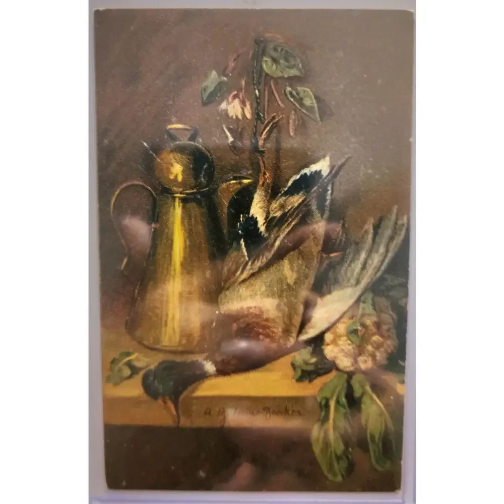 Lot Of Four Vintage Antique Embossed Postcards Flowers